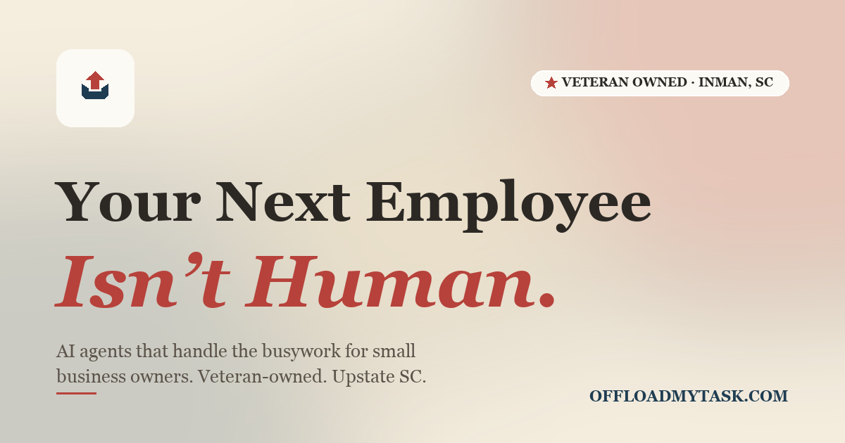Offload Meme OffLoad AI · Your Next Employee Isn't Human.
